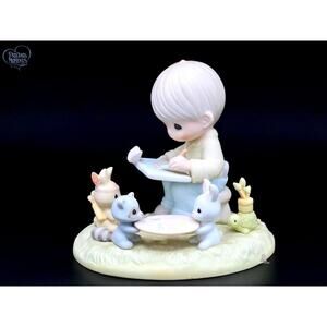 Precious Moments Figurine - Little Artist with Animal Friends